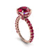Ruby Twisted Band Halo Engagement Ring - Avianna No. 56 image 1