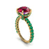 Ruby Twisted Band Halo Engagement Ring - Avianna No. 25 image 1
