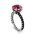 Ruby Twisted Band Halo Engagement Ring - Avianna No. 42 image 1