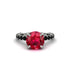 Ruby Twisted Band Halo Engagement Ring - Avianna No. 42 image 3