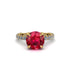 Ruby Twisted Band Halo Engagement Ring - Avianna No. 10 image 2