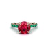 Ruby Twisted Band Halo Engagement Ring - Avianna No. 26 image 2