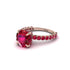 Ruby Twisted Band Halo Engagement Ring - Avianna No. 56 image 3