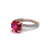 Ruby Twisted Band Halo Engagement Ring - Avianna No. 11 image 3