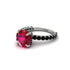 Ruby Twisted Band Halo Engagement Ring - Avianna No. 42 image 2