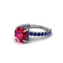 Ruby Twisted Band Halo Engagement Ring - Avianna No. 72 image 3