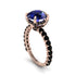 Sapphire Twisted Band Halo Engagement Ring - Avianna No. 44 image 1