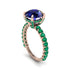 Sapphire Twisted Band Halo Engagement Ring - Avianna No. 29 image 1