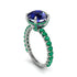 Sapphire Twisted Band Halo Engagement Ring - Avianna No. 30 image 1