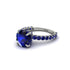 Sapphire Twisted Band Halo Engagement Ring - Avianna No. 75 image 3