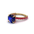 Sapphire Twisted Band Halo Engagement Ring - Avianna No. 58 image 3