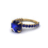 Sapphire Twisted Band Halo Engagement Ring - Avianna No. 73 image 3