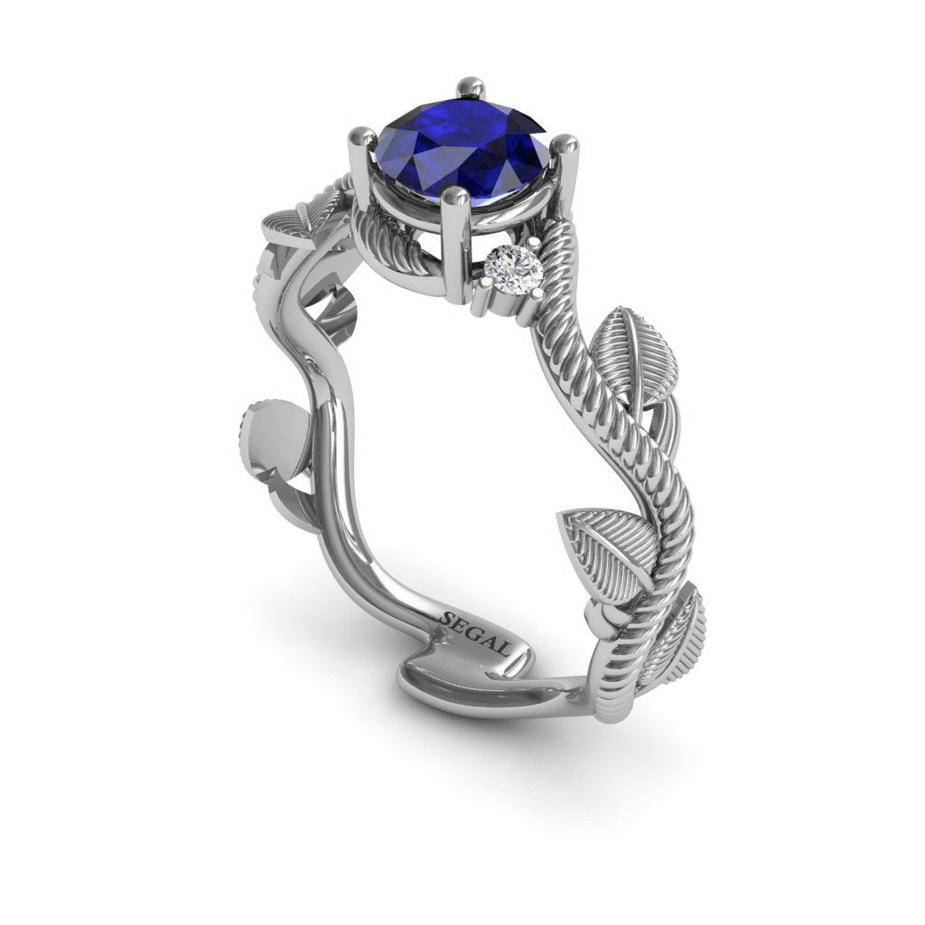 The Leaves Festival Blue Sapphire Ring- Allison no. 39