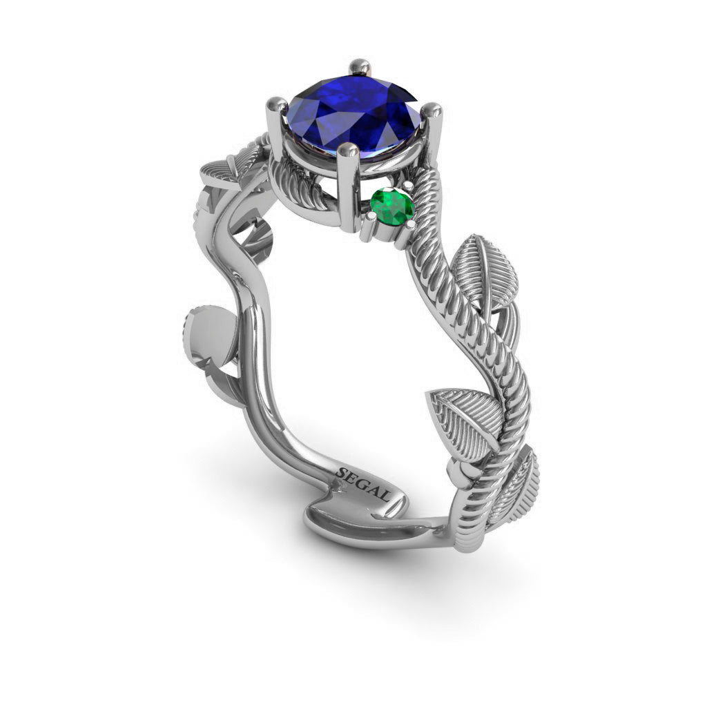 The Leaves Festival Blue Sapphire Ring- Allison no. 48