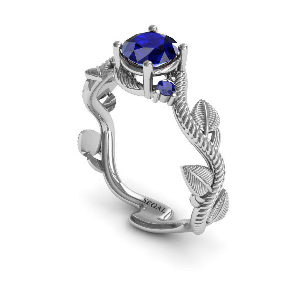 The Leaves Festival Blue Sapphire Ring- Allison no. 45