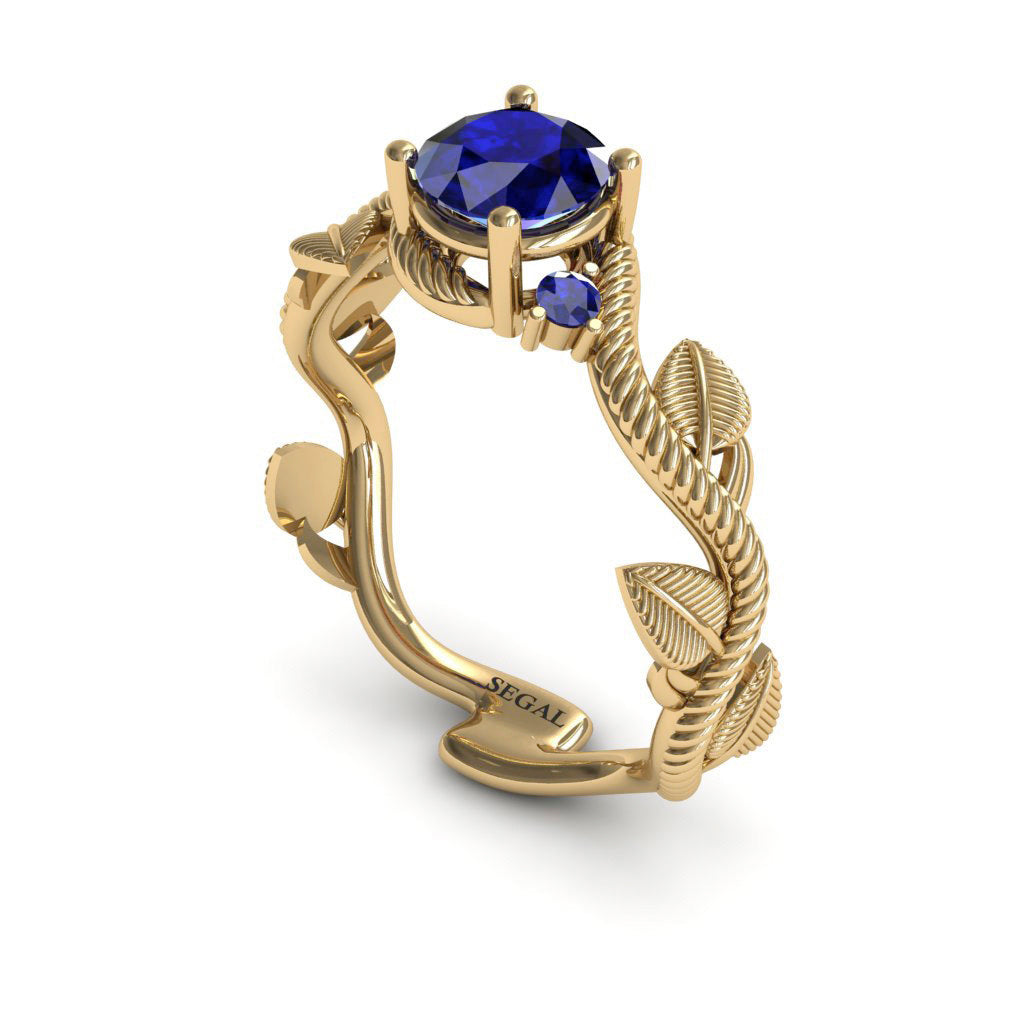 The Leaves Festival Blue Sapphire Ring- Allison no. 43