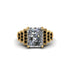 Unique Geometric Radiant Diamond Engagement Ring - Wilma No. 31 image 2
