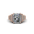 Unique Geometric Radiant Diamond Engagement Ring - Wilma No. 2 image 2