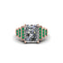 Unique Geometric Radiant Diamond Engagement Ring - Wilma No. 17 image 2