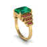 Unique Geometric Radiant Emerald Engagement Ring - Wilma No. 49 image 1