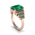 Unique Geometric Radiant Emerald Engagement Ring - Wilma No. 20 image 1