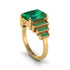 Unique Geometric Radiant Emerald Engagement Ring - Wilma No. 19 image 1