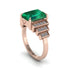 Unique Geometric Radiant Emerald Engagement Ring - Wilma No. 5 image 1