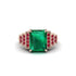 Unique Geometric Radiant Emerald Engagement Ring - Wilma No. 50 image 2