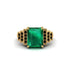 Unique Geometric Radiant Emerald Engagement Ring - Wilma No. 34 image 2