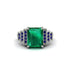 Unique Geometric Radiant Emerald Engagement Ring - Wilma No. 66 image 2