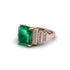 Unique Geometric Radiant Emerald Engagement Ring - Wilma No. 5 image 3