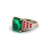 Unique Geometric Radiant Emerald Engagement Ring - Wilma No. 50 image 3