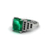 Unique Geometric Radiant Emerald Engagement Ring - Wilma No. 36 image 2