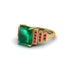 Unique Geometric Radiant Emerald Engagement Ring - Wilma No. 49 image 3