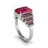 Unique Geometric Radiant Ruby Engagement Ring - Wilma No. 57 image 1