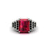 Unique Geometric Radiant Ruby Engagement Ring - Wilma No. 42 image 2
