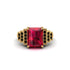 Unique Geometric Radiant Ruby Engagement Ring - Wilma No. 40 image 2