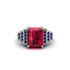 Unique Geometric Radiant Ruby Engagement Ring - Wilma No. 72 image 2