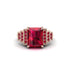 Unique Geometric Radiant Ruby Engagement Ring - Wilma No. 56 image 2