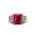 Unique Geometric Radiant Ruby Engagement Ring - Wilma No. 11 image 2