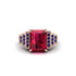 Unique Geometric Radiant Ruby Engagement Ring - Wilma No. 71 image 2