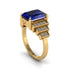 Unique Geometric Radiant Sapphire Engagement Ring - Wilma No. 13 image 1
