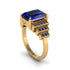Unique Geometric Radiant Sapphire Engagement Ring - Wilma No. 73 image 1