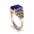 Unique Geometric Radiant Sapphire Engagement Ring - Wilma No. 29 image 1