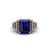 Unique Geometric Radiant Sapphire Engagement Ring - Wilma No. 60 image 2