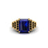 Unique Geometric Radiant Sapphire Engagement Ring - Wilma No. 43 image 3