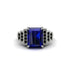 Unique Geometric Radiant Sapphire Engagement Ring - Wilma No. 45 image 2