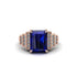 Unique Geometric Radiant Sapphire Engagement Ring - Wilma No. 14 image 2