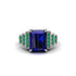 Unique Geometric Radiant Sapphire Engagement Ring - Wilma No. 30 image 2