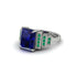 Unique Geometric Radiant Sapphire Engagement Ring - Wilma No. 30 image 3
